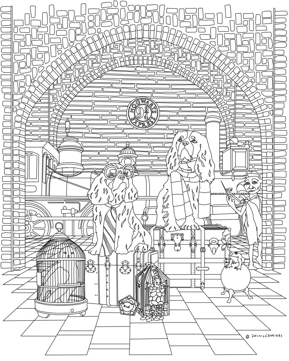 Hogwarts Express Colouring Page - 7KINGCAVALIERS